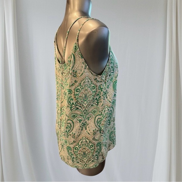 ✅Elegant Green Paisley Camisole Top - Picture 3 of 12